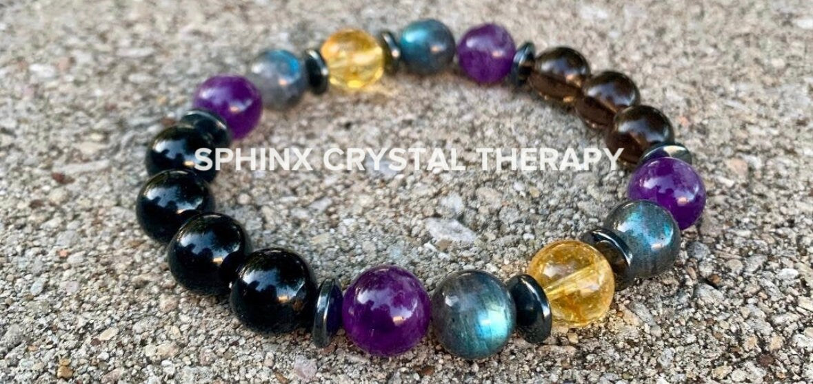 10MM Libra Energy - Unisex Zodiac Horoscope Bracelet - "The Diplomat, Libra" September October Birthday - Real Crystal Healing Gemstones