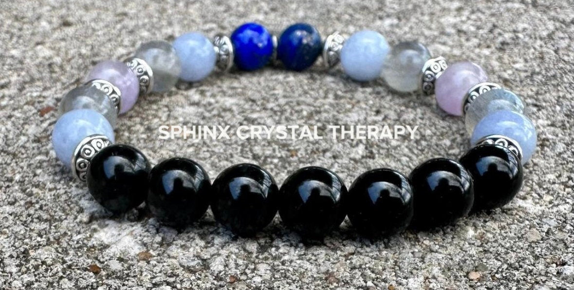 Pisces Energy - Zodiac Horoscope "The Compassionate Pisces" February March Birthday - Quality Gemstones - Crystal Healing Astrology Bracelet