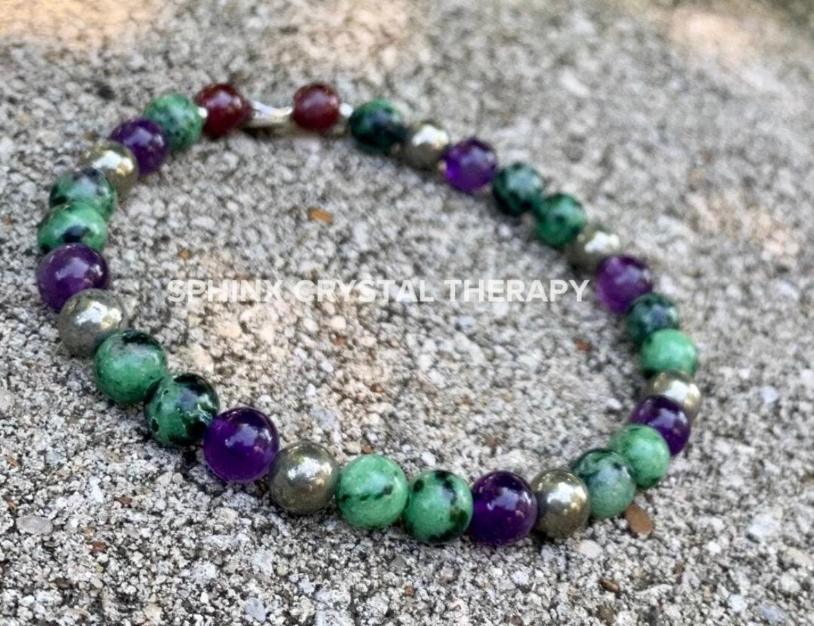 Let Go - Emotional Healing - Grief Anger - Forgiveness " The Purge to Freedom " Crystal Therapy Holistic Healing Bracelet Quality Gemstones