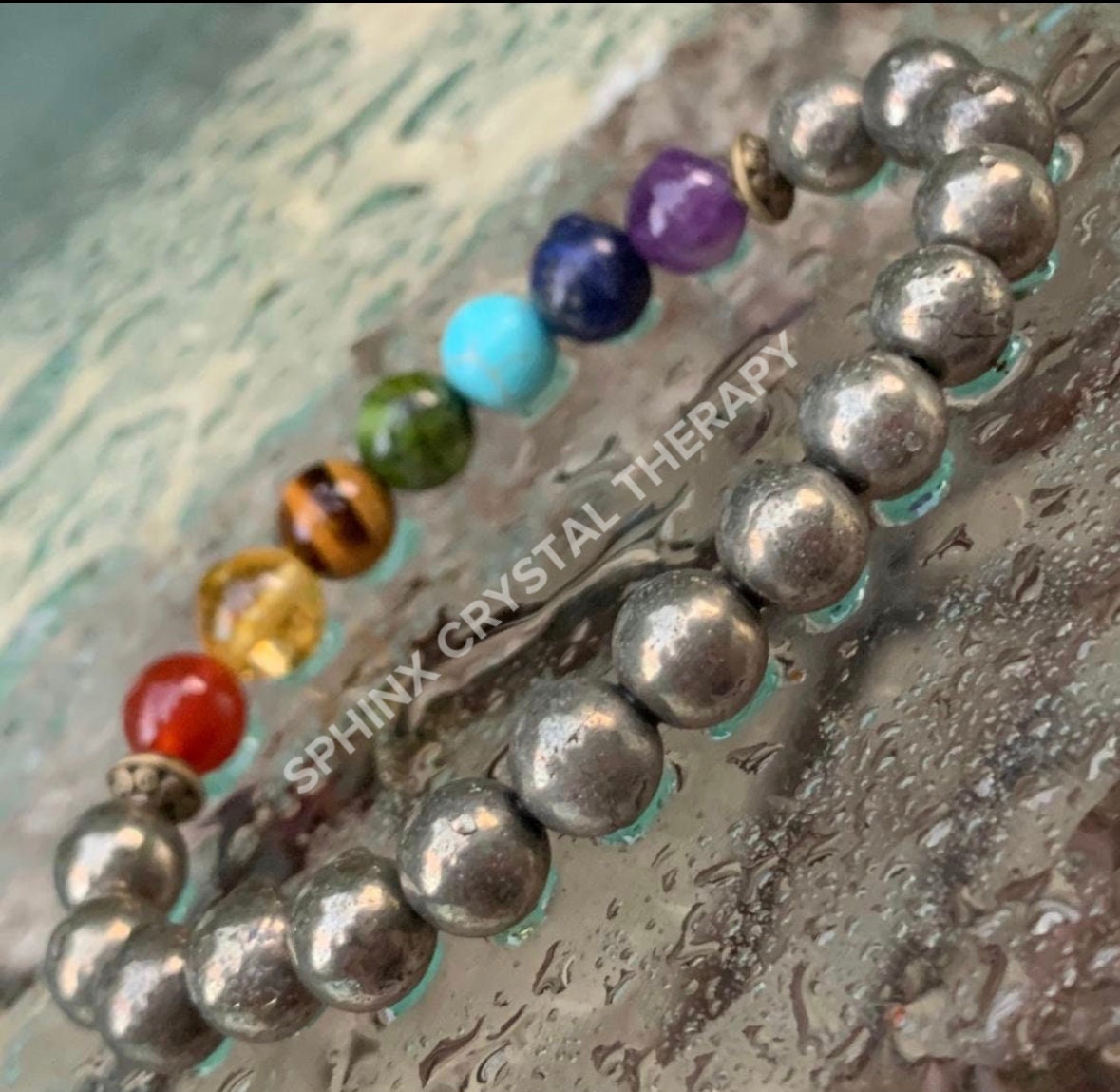 Chakra Balance - Protection - Strength - Pyrite - Clear Mind Mental Blocks - Negativity Shield - Crystal Healing REAL Gemstone Bracelet