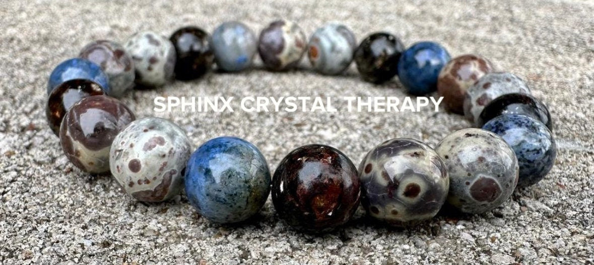10MM Intuition - Gifted Abilities - Insight " The Spirit Walkers Totem " AAA Dumortierite - Phlogopite - Crystal Healing Gemstone Bracelet