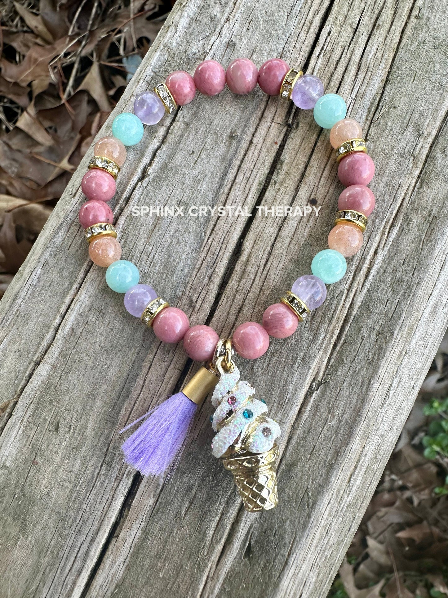 6mm Imagination - Childrens Empowerment " Dreams Come True " Protection & Self Love  - Pastel Gemstones - REAL AAA Crystal Healing Bracelet