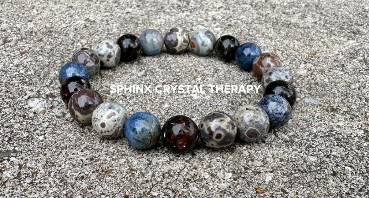 10MM Intuition - Gifted Abilities - Insight " The Spirit Walkers Totem " AAA Dumortierite - Phlogopite - Crystal Healing Gemstone Bracelet