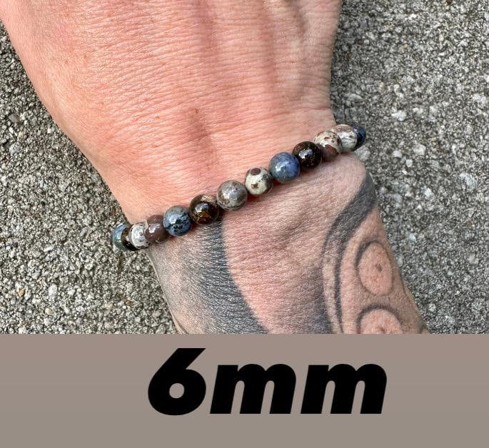 Intuition - Gifted Abilities - Insight " The Spirit Walkers Totem " AAA Dumortierite - Phlogopite - Real Crystal Healing Gemstone Bracelet