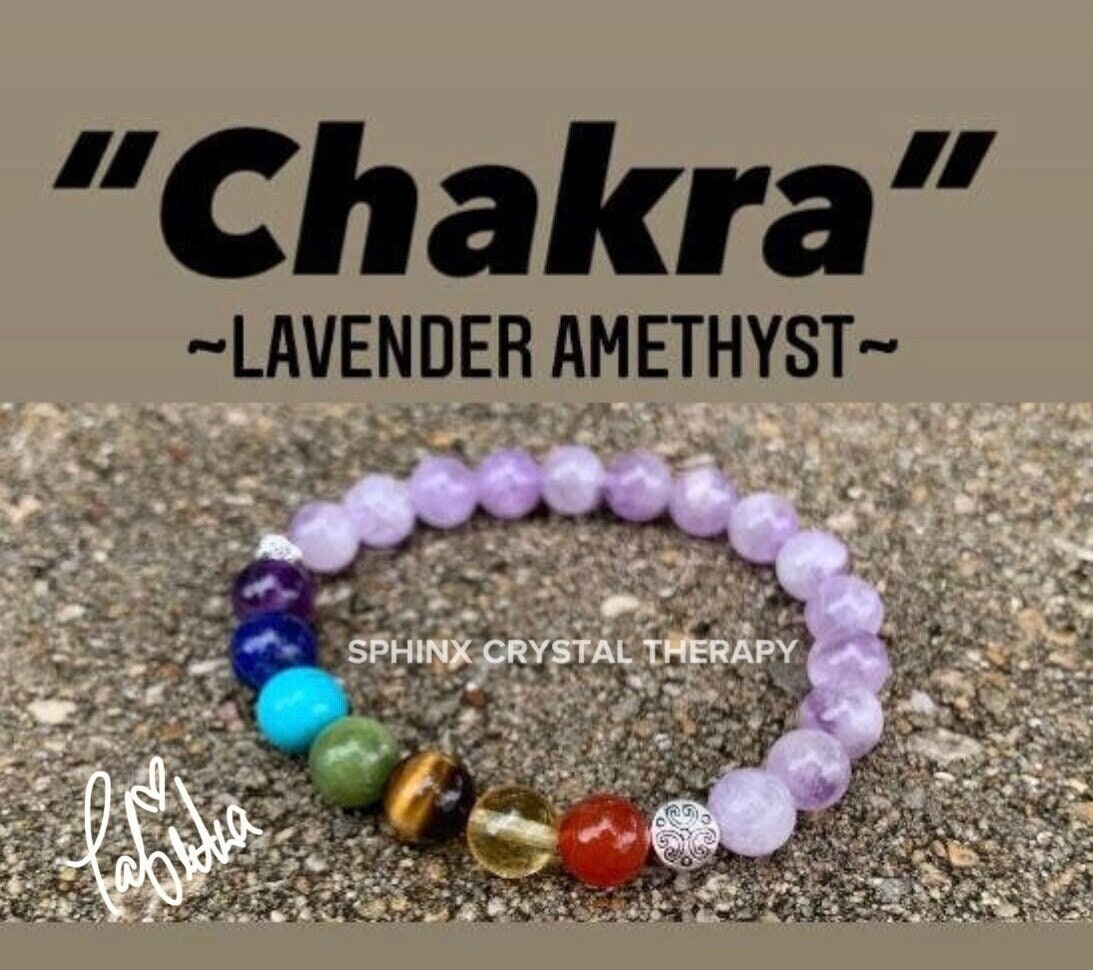 Chakra Balance - AAA High Grade Lavender Amethyst - Aura Cleansing - Intuition and Spiritual Growth - Crystal Healing Gemstone Bracelet