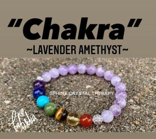 Chakra Balance - AAA High Grade Lavender Amethyst - Aura Cleansing - Intuition and Spiritual Growth - Crystal Healing Gemstone Bracelet