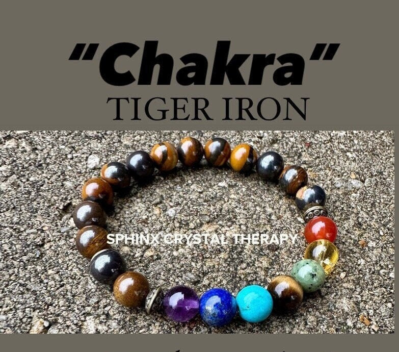 Chakra Balance - AAA High Grade Red Tiger Iron - Grounding - Strength - Protection - Real Quality Crystal Healing Gemstone Bracelet