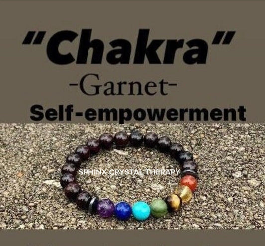 Mental Health - Determination - Creativity & Strength - Self Empowerment - Chakra Energy Bracelet - Never Give up - AAA Real Garnet Gemstone