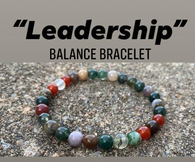Leader Mindset - Confidence - Strength & Courage - Decision Making " Leadership " High Quality Gemstones - Crystal Healing Balance Bracelet