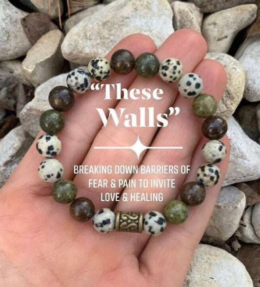 Emotional Healing - Forgiveness - Spiritual Transformation " These Walls " Breaking Negative Barriers - Crystal Therapy Gemstone Bracelet
