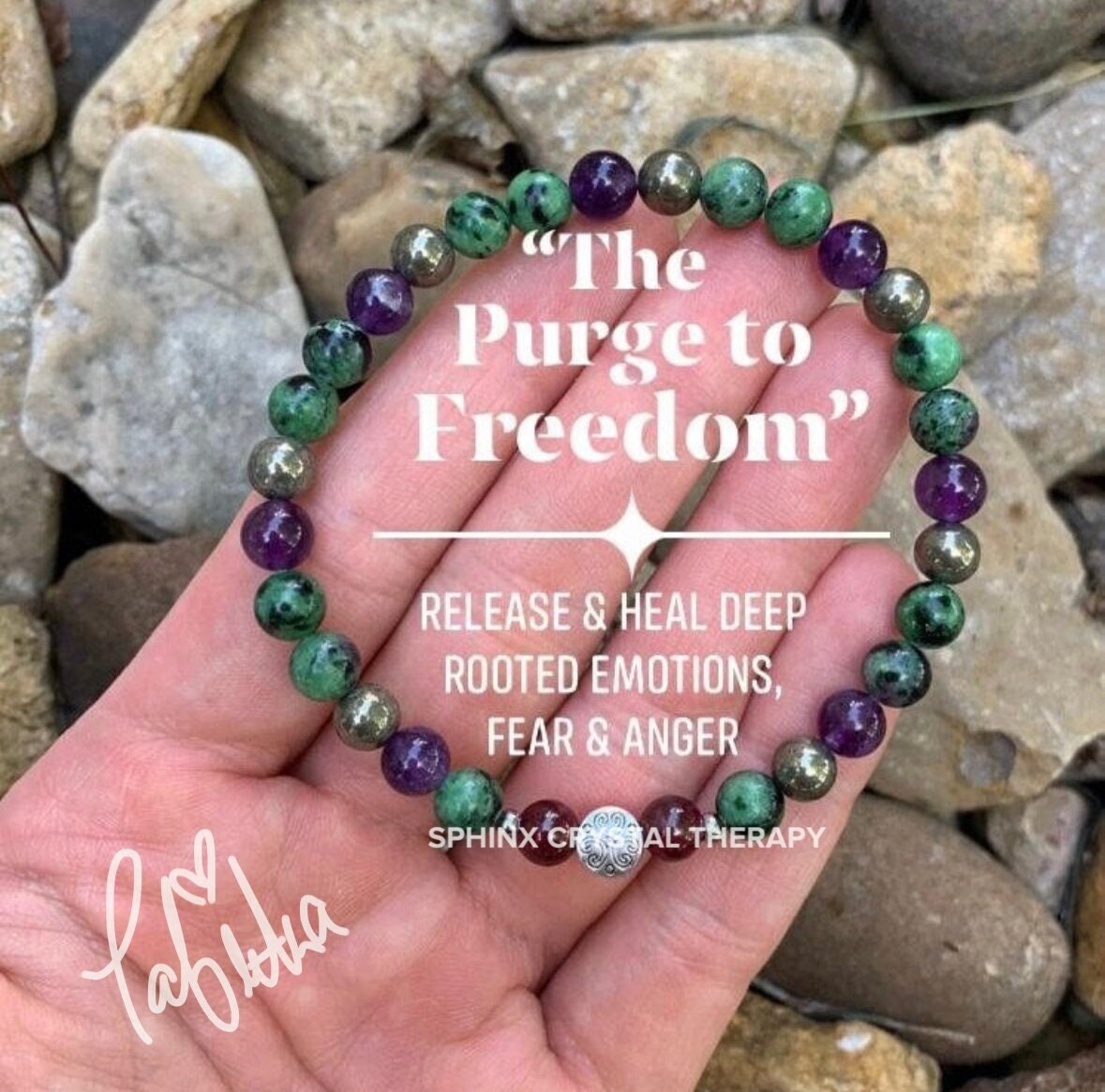 Let Go - Emotional Healing - Grief Anger - Forgiveness " The Purge to Freedom " Crystal Therapy Holistic Healing Bracelet Quality Gemstones
