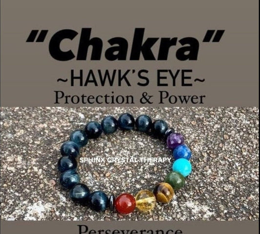 10MM Protection - Intuition - Strength & Confidence - Chakra Balance - Mental Stability AAA Hawks Eye Gemstones - Blue Tigers Eye Bracelet
