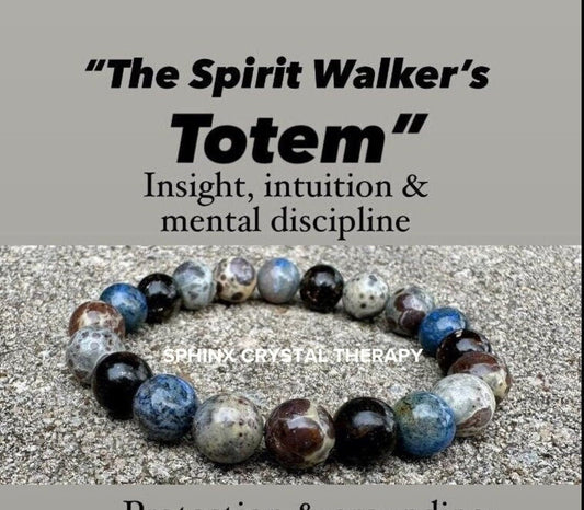 10MM Intuition - Gifted Abilities - Insight " The Spirit Walkers Totem " AAA Dumortierite - Phlogopite - Crystal Healing Gemstone Bracelet