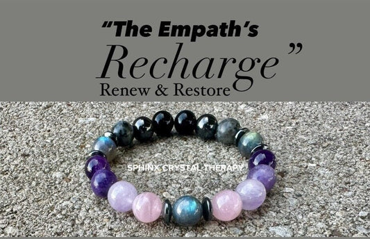 10mm Empath Recovery " The Empath's ReCharge " Emotional Healing - Sleep Rest Support - Anxiety & Stress - AAA Crystal Gemstone Bracelet