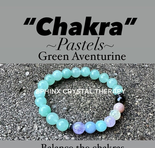 8mm Heart Healing & Emotional Support - PASTEL Chakra Stones - AAA Green Aventurine - Peaceful Energy - Crystal Healing Gemstone Bracelet