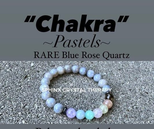 8mm RARE AAA Blue Rose Quartz - Self love & Emotional Healing - PASTEL Chakra Stones - Stress Anxiety Depression Support - Crystal Bracelet