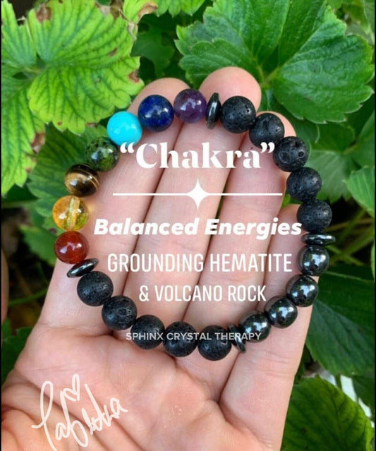 Chakra Balance - Protection & Strength - High Grade Hematite - Grounding Stones - Real Quality Crystal Healing Gemstone Bracelet