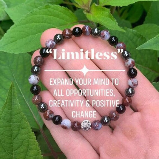 Motivation Creativity Passion and Drive " Limitless " Crystal Healing Holistic Spiritual Growth Bracelet