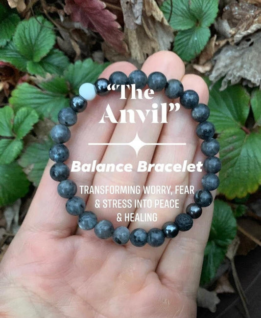 Empath Transformation - Protection  " The Anvil " Grief  Peace Emotional Healing Crystal Therapy Balance Bracelet