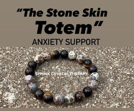 10MM Anxiety & Stress Support - Protection " The Stone Skin Totem " Positivity - Astroid Jasper - Phlogopite - AAA Crystal Gemstone Bracelet