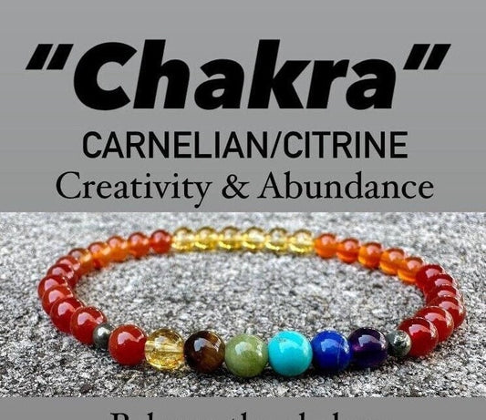 Creativity Anklet - Inspiration - Chakra Balance - Protection and Strength - Red Orange Carnelian - Pyrite - Real Crystal Healing Gemstones