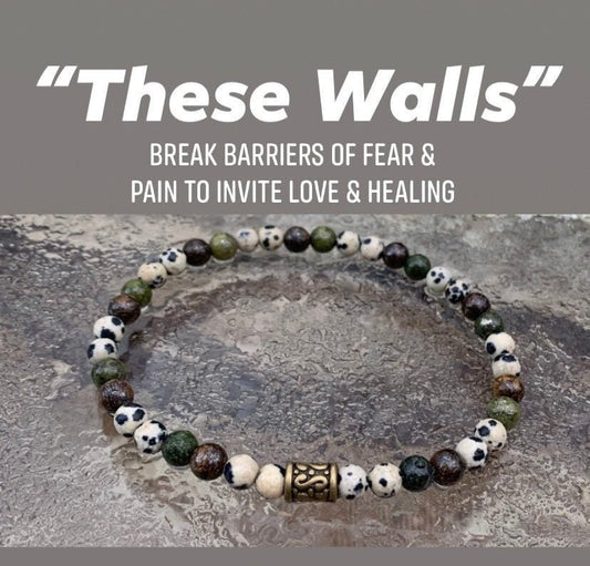 Anklet - Breaking Negative Barriers " These Walls " Emotional Healing Forgiveness Self Love Crystal Healing Gemstone Ankle Bracelet
