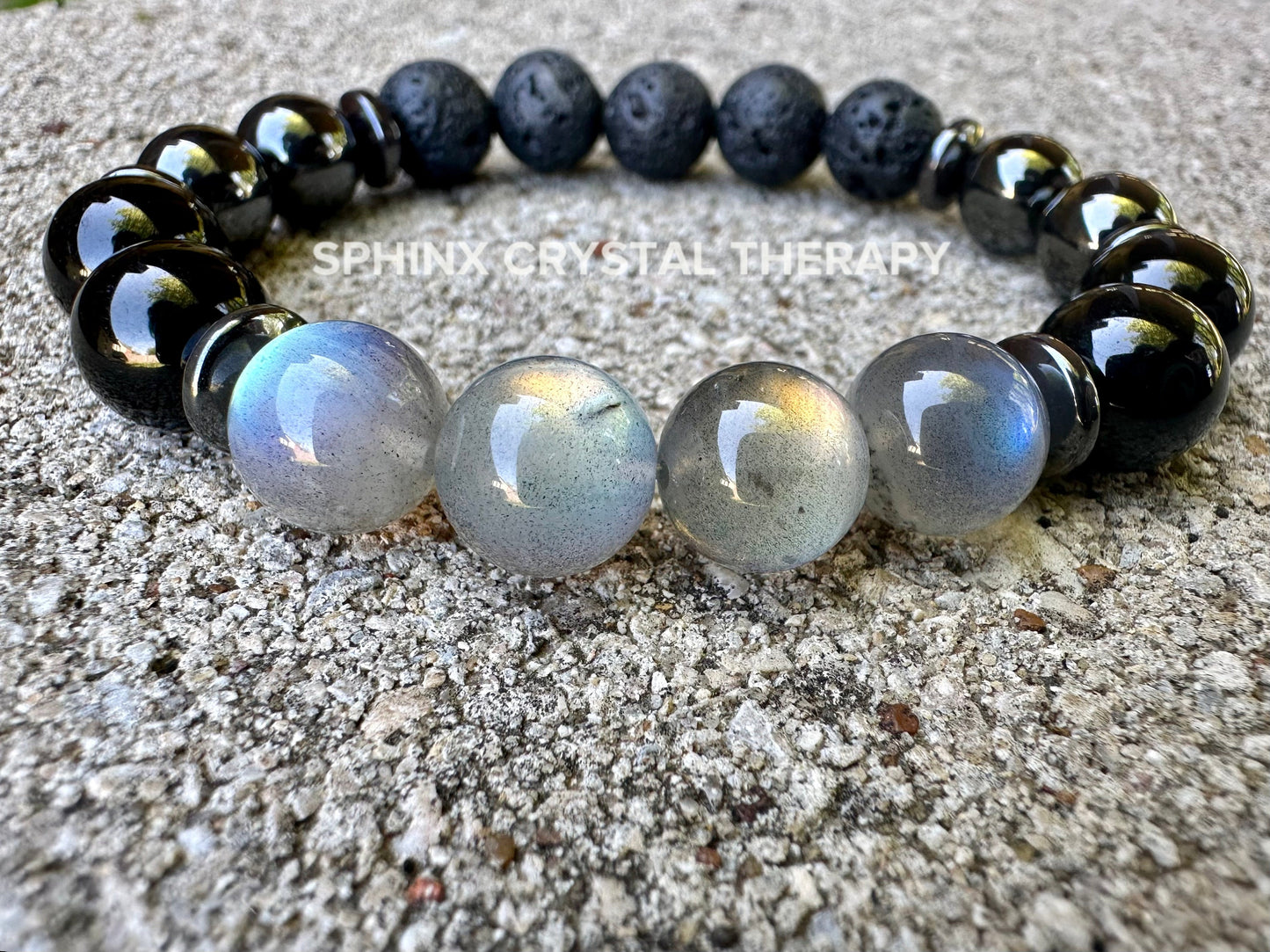 10MM Empath Protection - Aura Shield " The Empath's Raincoat " High Quality Real Gemstones - Spiritual Crystal Healing Bracelet