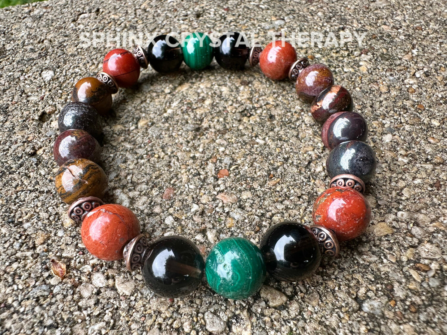 Only One - 10mm Trauma Recovery - IMPERFECT STONES - Emotional Healing " The Strength Of Terra " Depression - DISCOUNTED Gemstone Bracelet