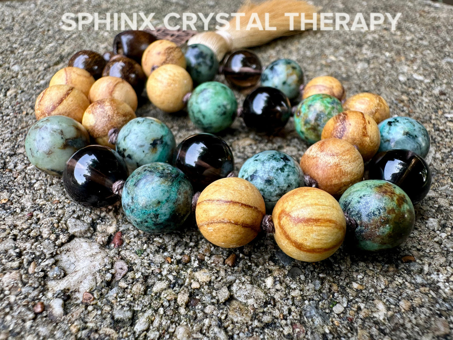 Grounding Car Charm - Spiritual Growth " Voice Of The Earth " Crystal Healing REAL Quality Gemstones  Palo Santo - Rear View Mirror Ornament