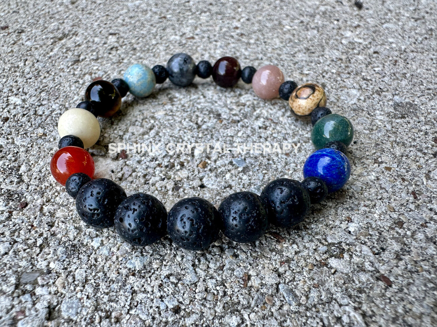 Universe - Planet - Solar System " Our Beautiful Galaxy " Positive Energy Spiritual Vibes Crystal Therapy Bracelet