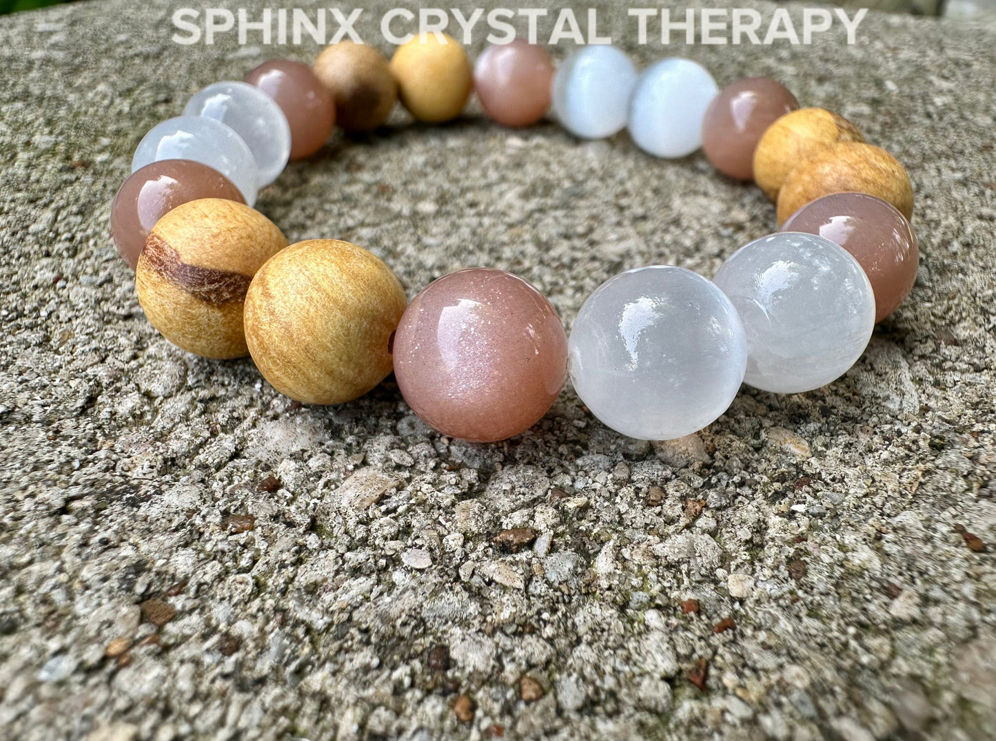 10MM Cleansing Negative Energy ” The White Witch " Spiritual Aura Clearing - Palo Santo Selenite - Quality Crystal Healing Gemstone Bracelet
