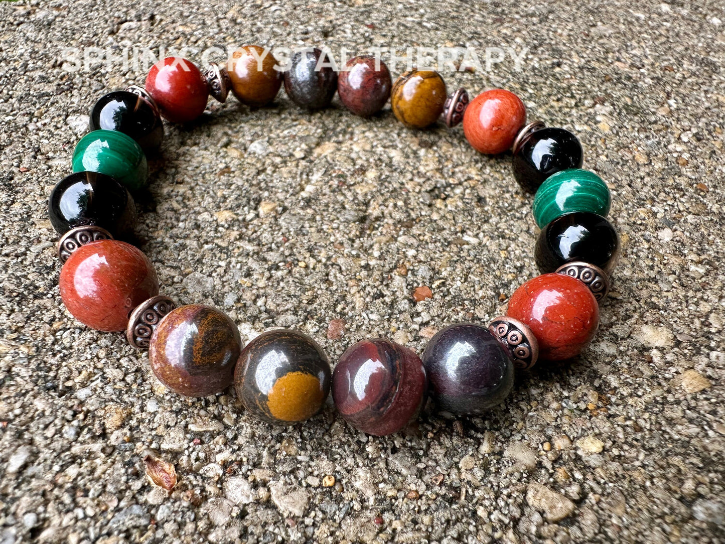 Only One - 10mm Trauma Recovery - IMPERFECT STONES - Emotional Healing " The Strength Of Terra " Depression - DISCOUNTED Gemstone Bracelet