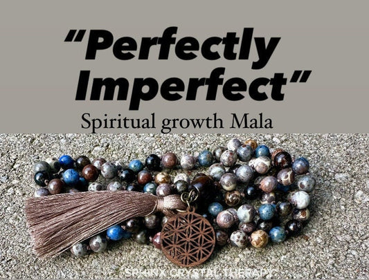 Intuition & Gifted Abilities Mala - IMPERFECT STONES " The Spirit Walkers Totem " Dumortierite - Phlogopite - DISCOUNTED Crystal Necklace