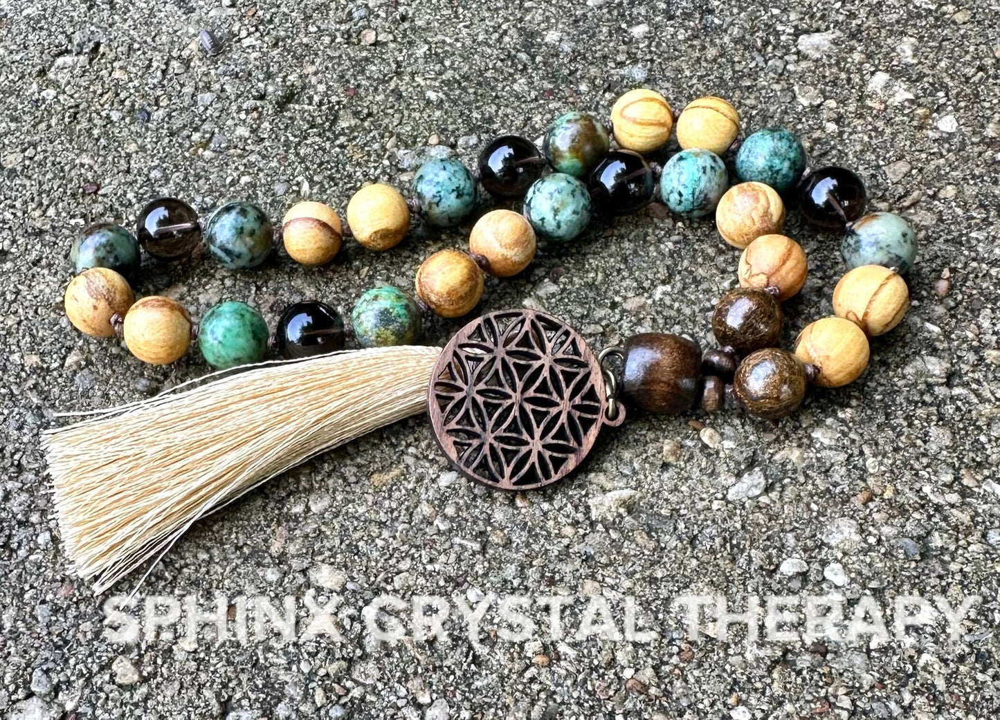 Grounding Car Charm - Spiritual Growth " Voice Of The Earth " Crystal Healing REAL Quality Gemstones  Palo Santo - Rear View Mirror Ornament