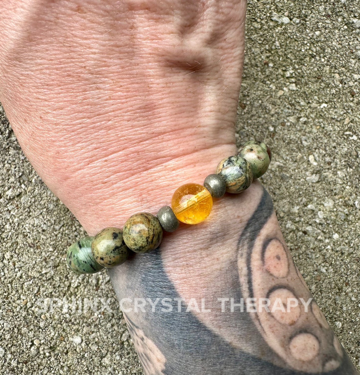 Only One 10mm Manifest Abundance - IMPERFECT STONES "Show me the money" Prosperity and Gratitude - Crystal Healing DISCOUNTED Bracelet