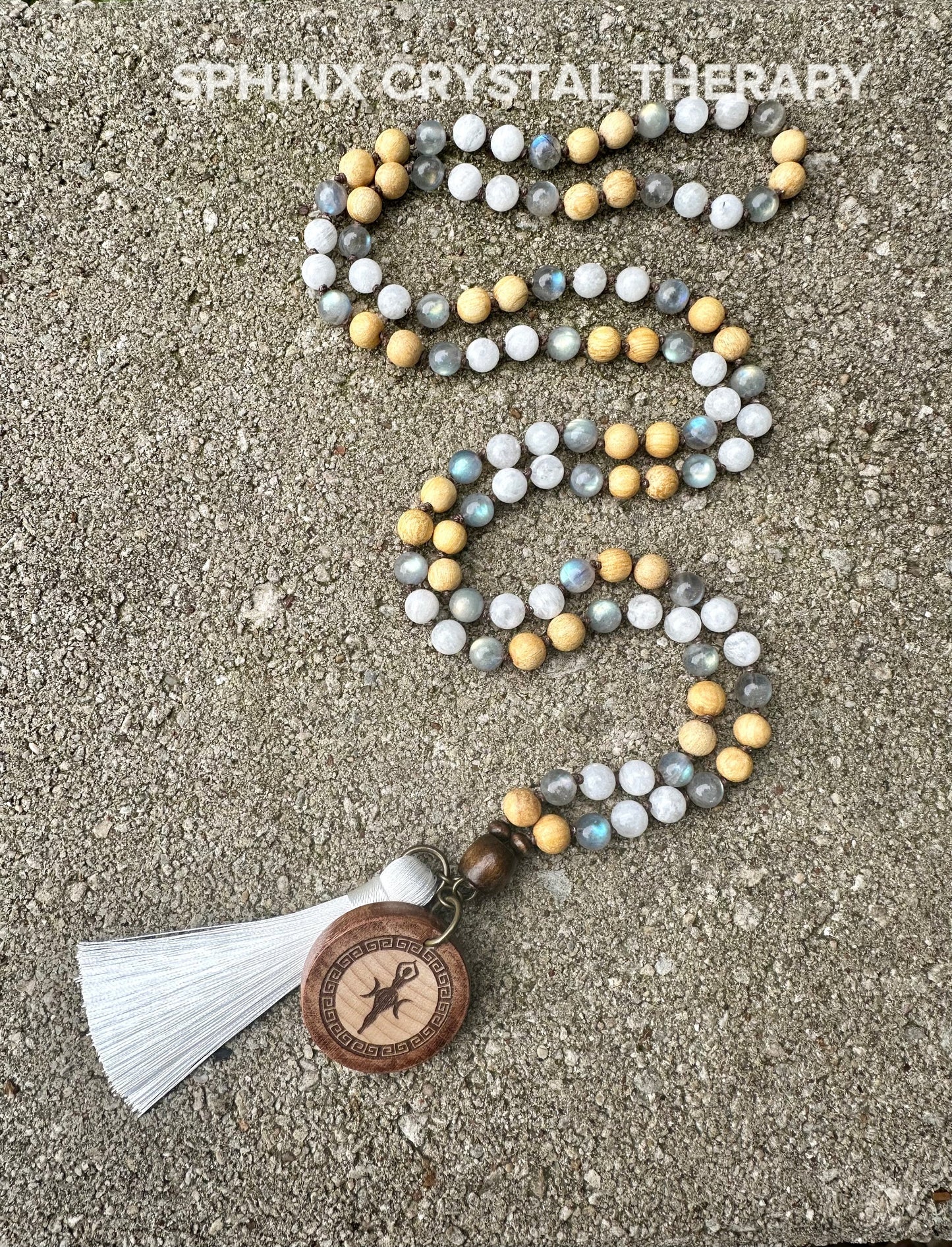Divine Feminine Mala Necklace " The Goddess of Magic " Gifted Abilities - Higher Consciousness - Mantra Meditation - Crystal Healing Stones