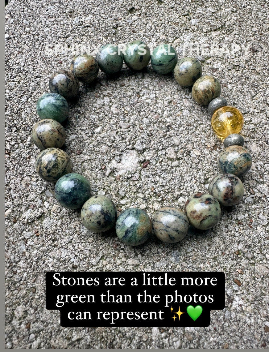 Only One 10mm Manifest Abundance - IMPERFECT STONES "Show me the money" Prosperity and Gratitude - Crystal Healing DISCOUNTED Bracelet