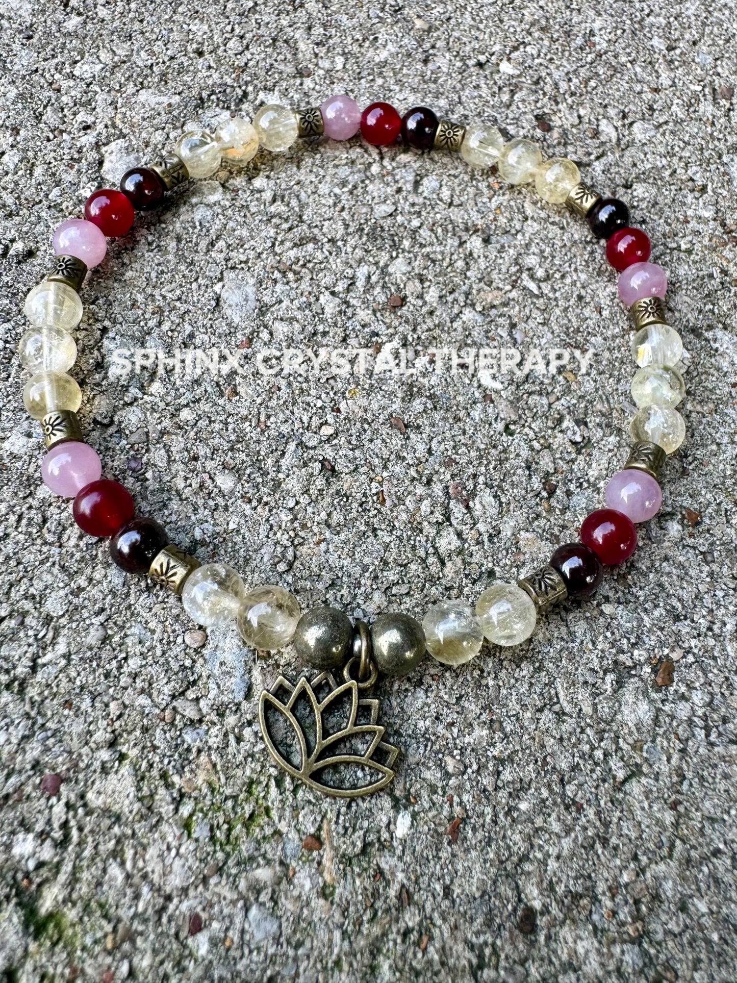 Prosperity Anklet - Manifest Wealth Abundance " The Heart of Lakshmi " Hindu Goddess - Deity - Real Gemstone Crystal Healing Ankle Bracelet