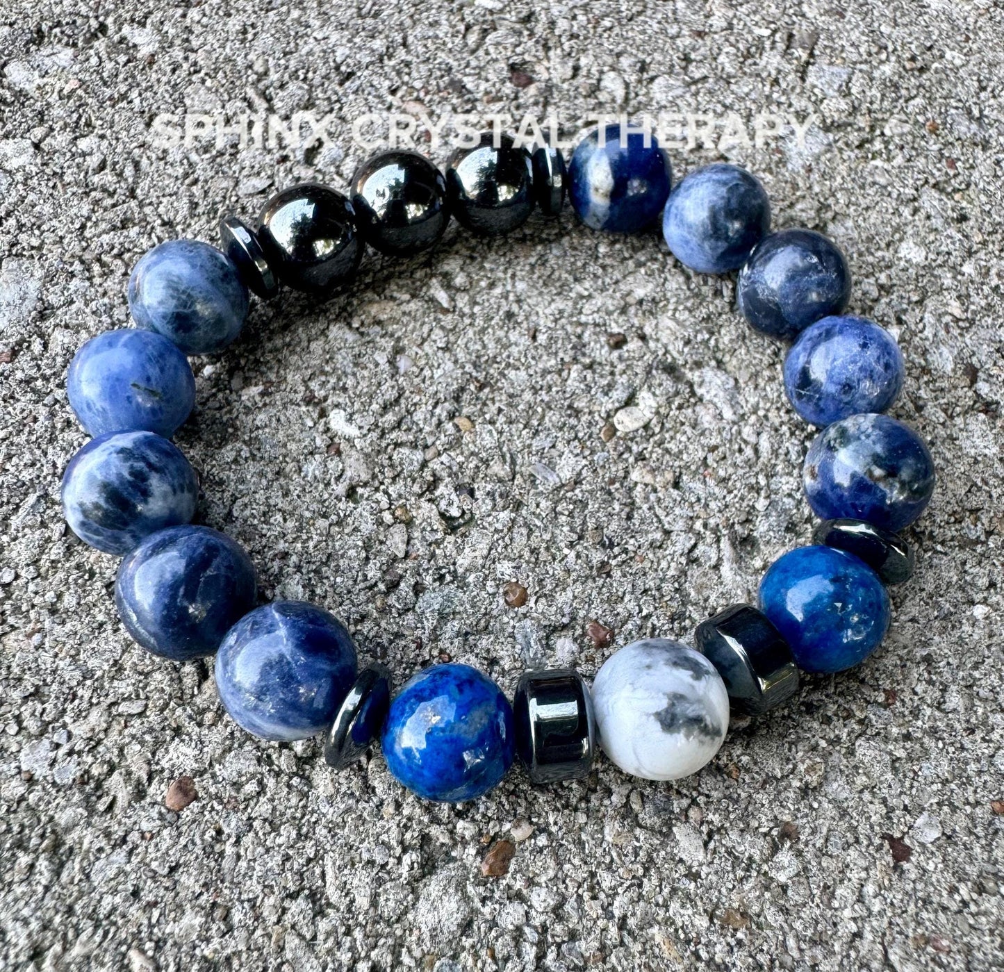 Only One - 10MM Creativity & Inspiration -IMPERFECT STONES Writing Bracelet - Sodalite - Lapis - DISCOUNTED Crystal Healing Gemstones 3