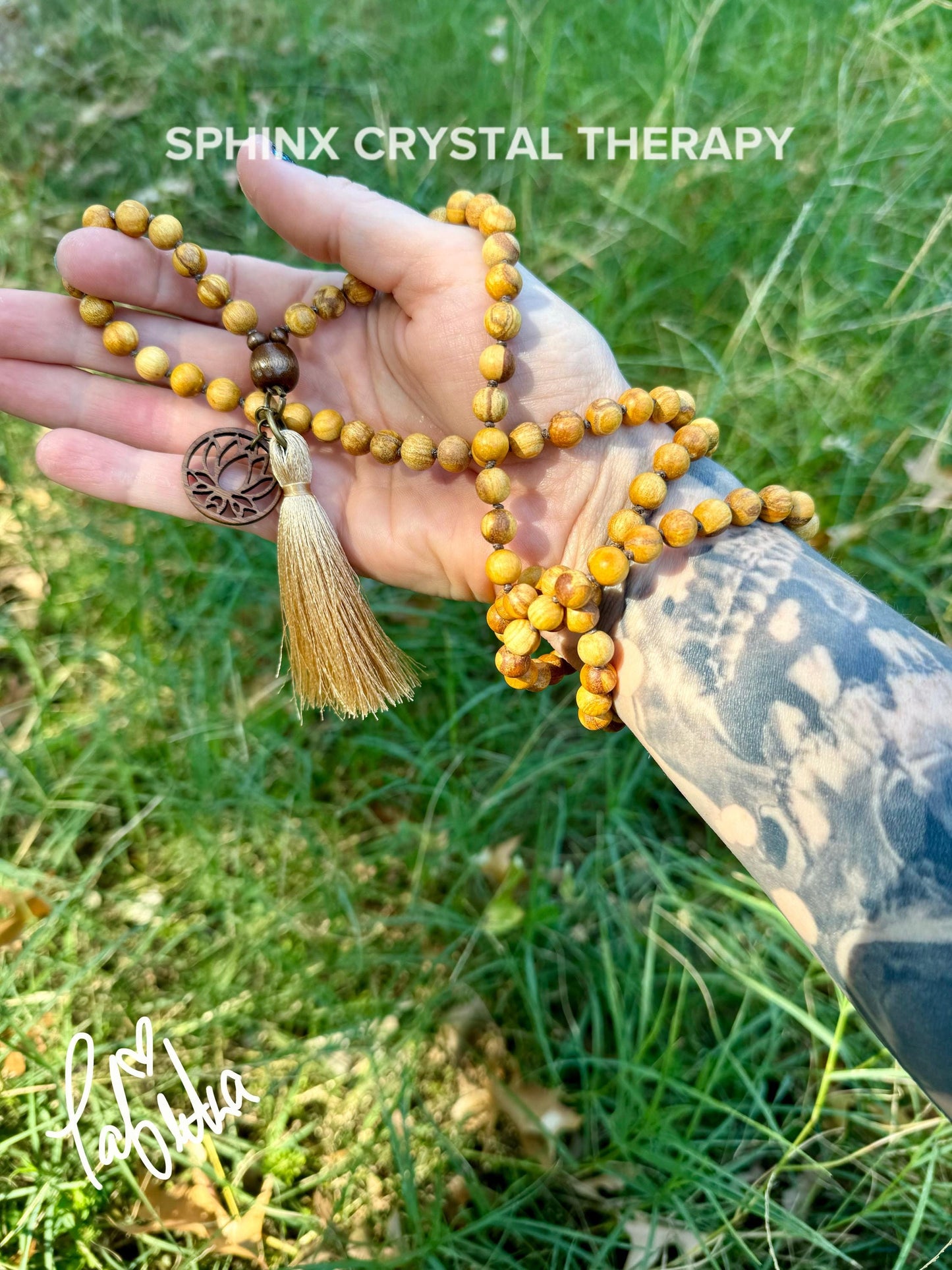 Only One - Peruvian Palo Santo Wood Mala Necklace - Aura Cleansing - 108 Prayer Beads - Meditation Mantra Tool - Spiritual Growth