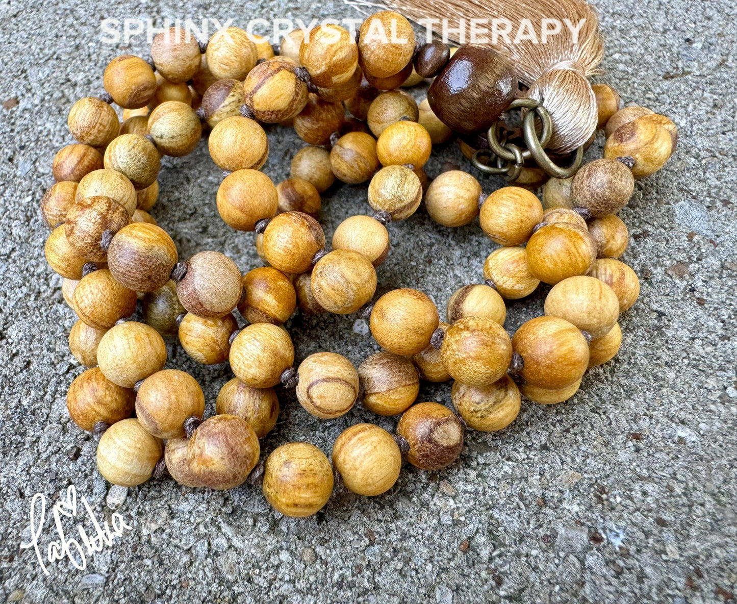 Only One - Peruvian Palo Santo Wood Mala Necklace - Aura Cleansing - 108 Prayer Beads - Meditation Mantra Tool - Spiritual Growth