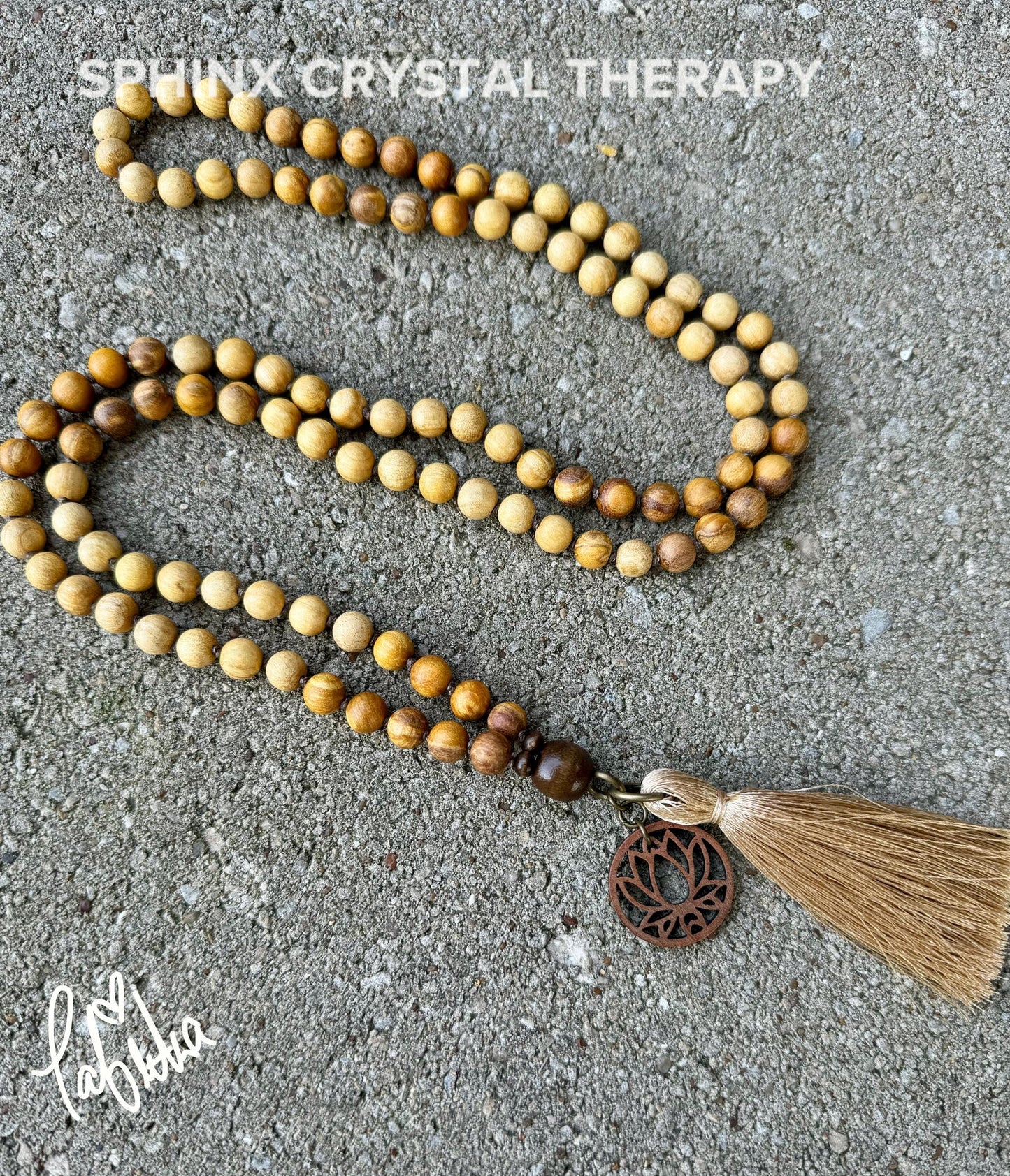 Peruvian Palo Santo Mala Necklace - Aura Cleansing - 108 Beads - Meditation Mantra Tool - Spiritual Growth - Protection Shield - Real Wood