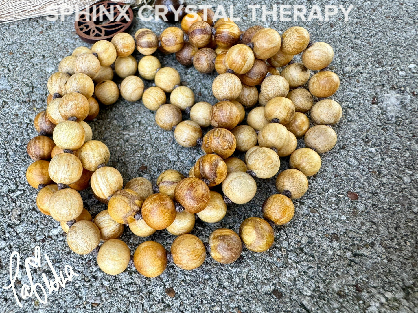 Peruvian Palo Santo Mala Necklace - Aura Cleansing - 108 Beads - Meditation Mantra Tool - Spiritual Growth - Protection Shield - Real Wood