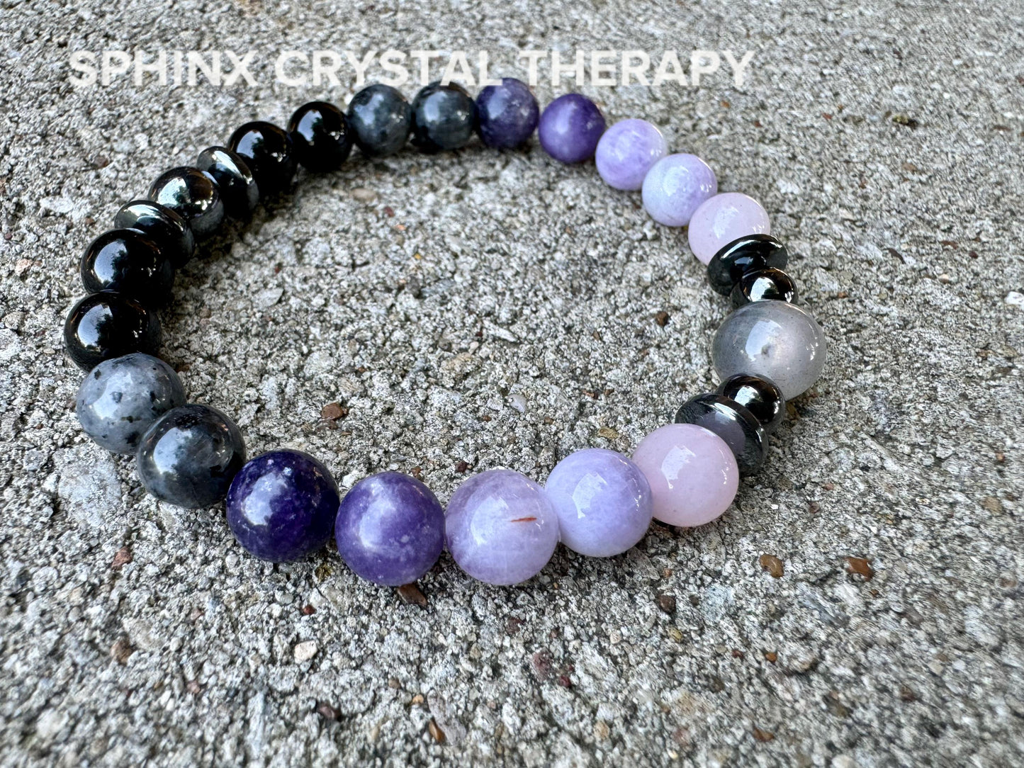 Only One - Empath Recharge - IMPERFECT STONES - Lepidolite - Rose Quartz - Labradorite - Tourmaline DISCOUNTED Crystal Healing Bracelet - 1