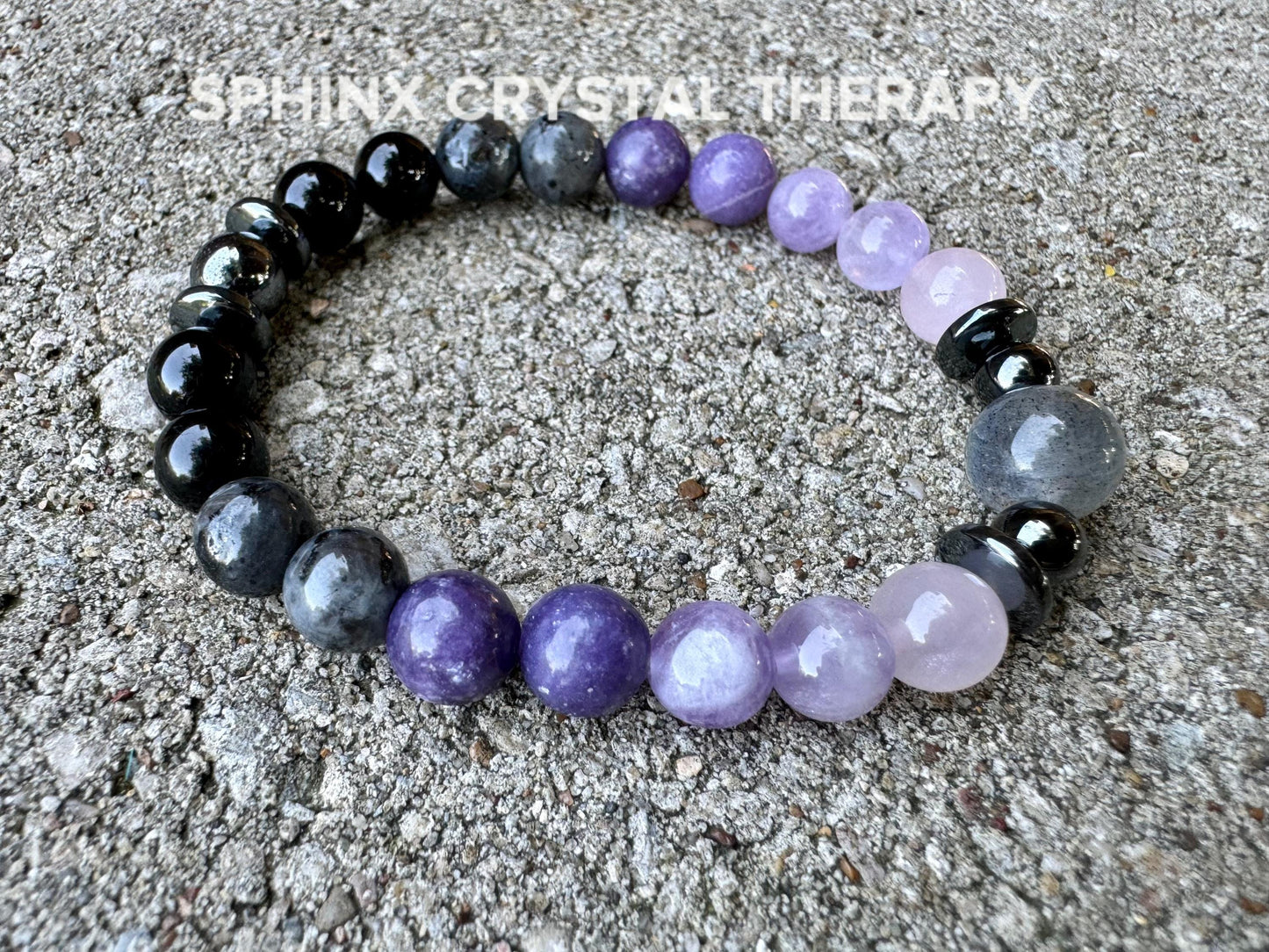 Only One - Empath Recharge - IMPERFECT STONES - Lepidolite - Rose Quartz - Labradorite - Tourmaline DISCOUNTED Crystal Healing Bracelet - 8