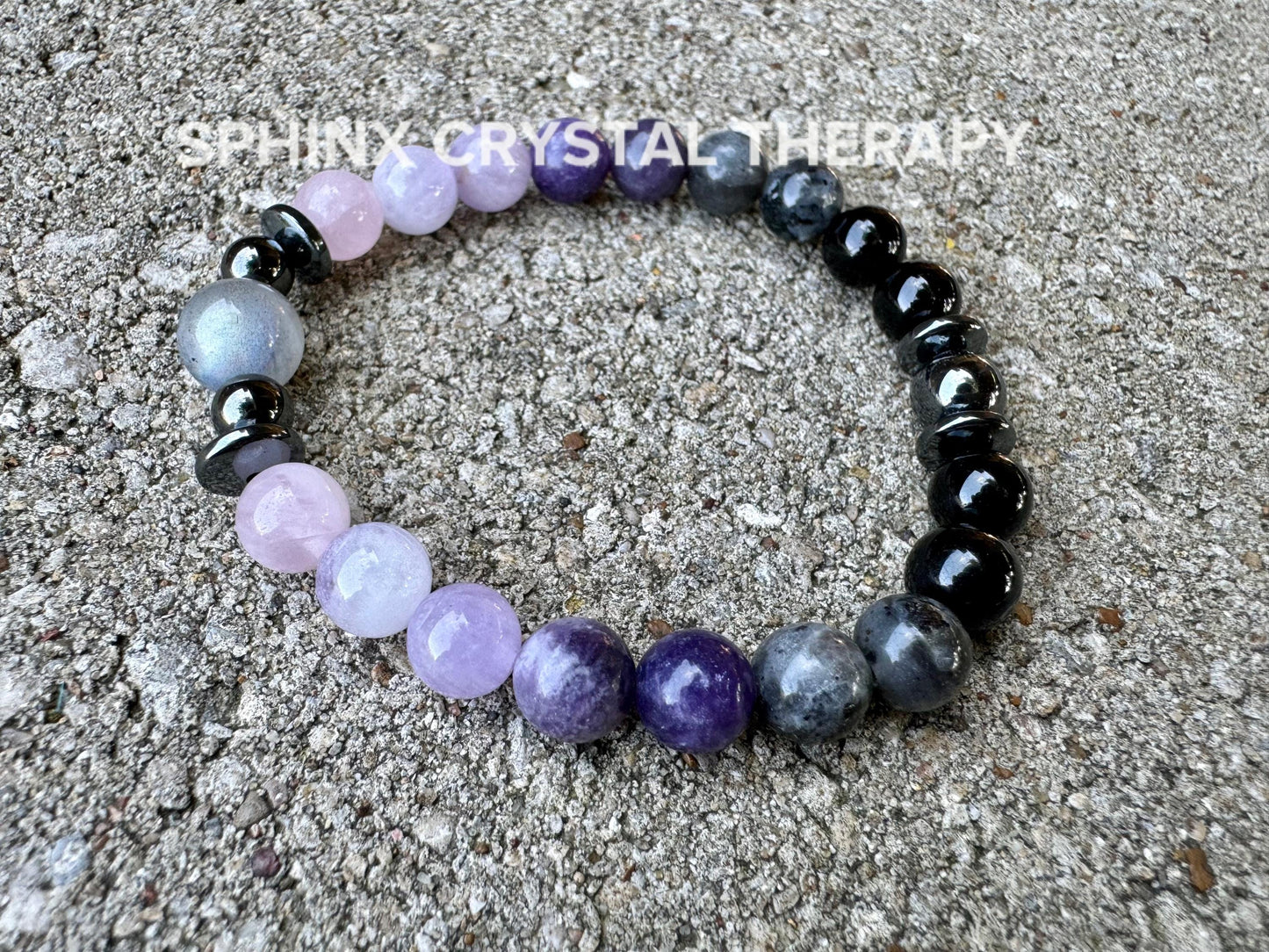 Only One - Empath Recharge - IMPERFECT STONES - Lepidolite - Rose Quartz - Labradorite - Tourmaline DISCOUNTED Crystal Healing Bracelet - 10