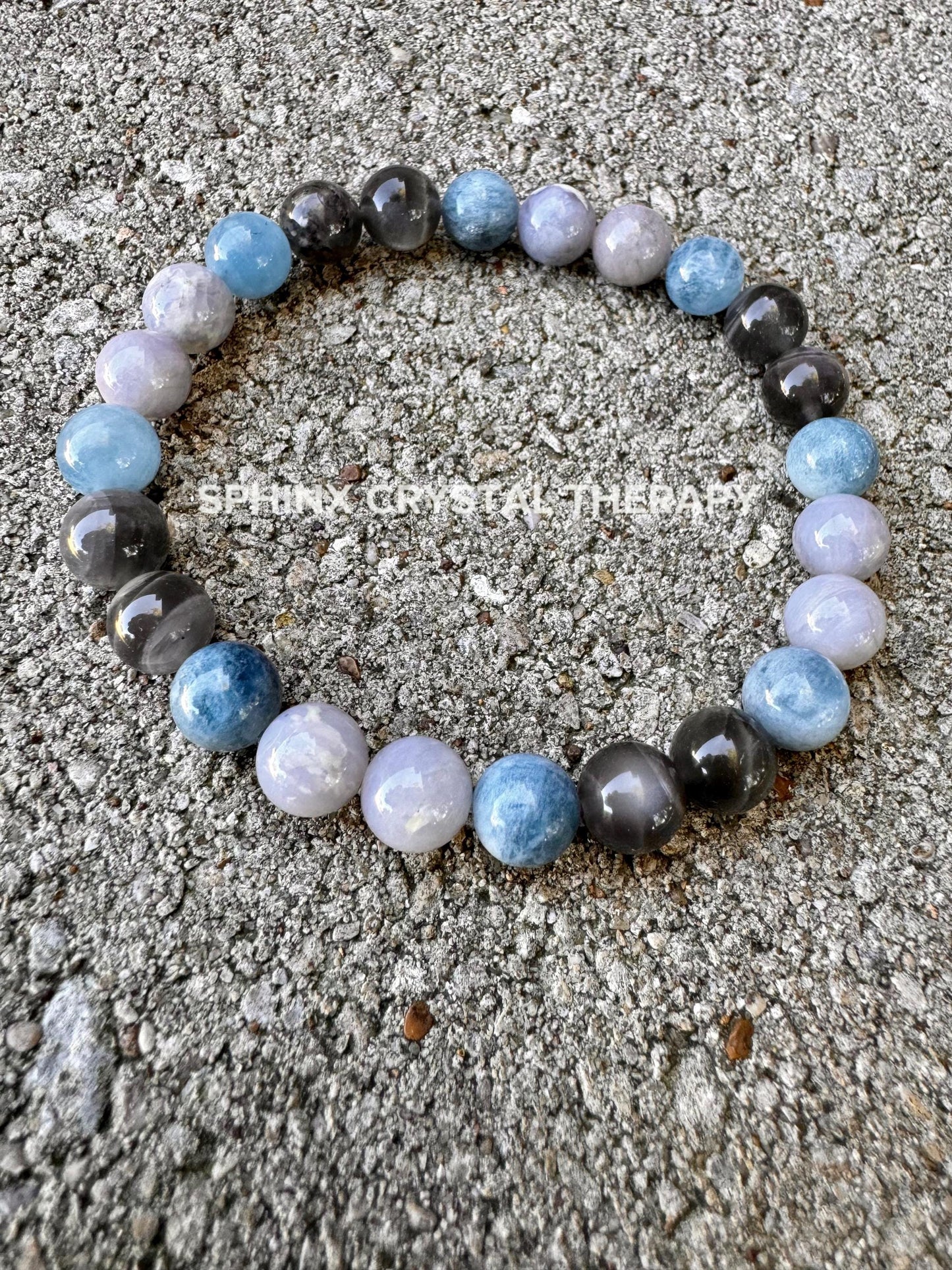 Spiritual Acceleration - Self Healing " Goddess of Sacred Waters " AAA RARE Black Moonstone - Blue Rose Quartz - Aquamarine