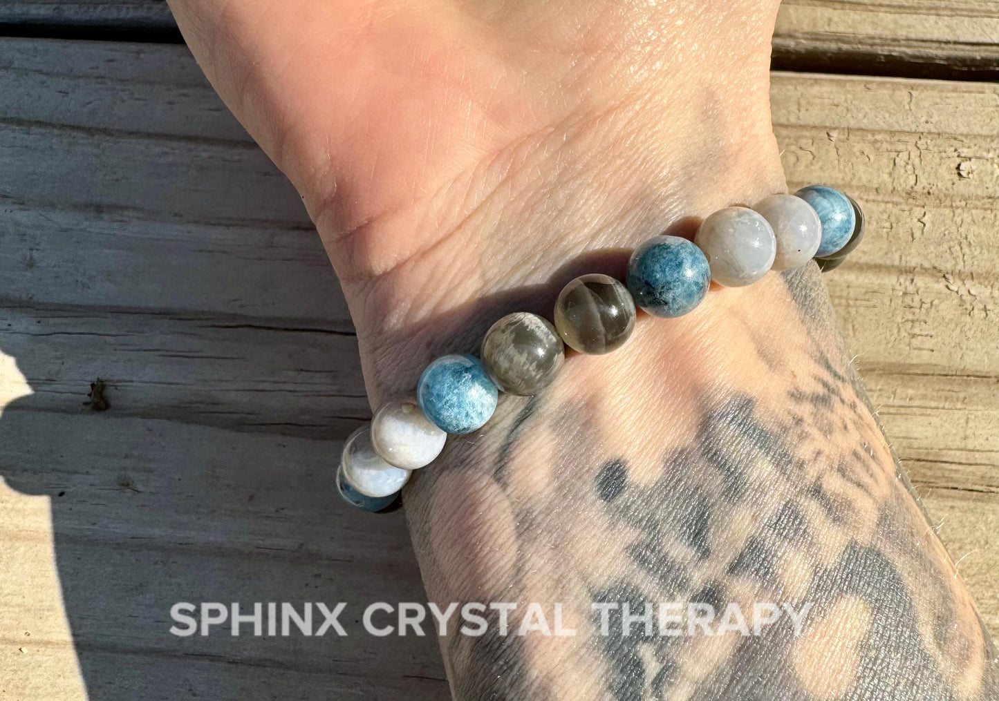 Spiritual Acceleration - Self Healing " Goddess of Sacred Waters " AAA RARE Black Moonstone - Blue Rose Quartz - Aquamarine