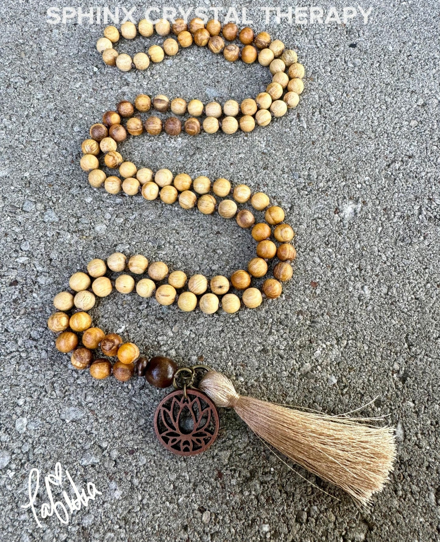 Peruvian Palo Santo Mala Necklace - Aura Cleansing - 108 Beads - Meditation Mantra Tool - Spiritual Growth - Protection Shield - Real Wood