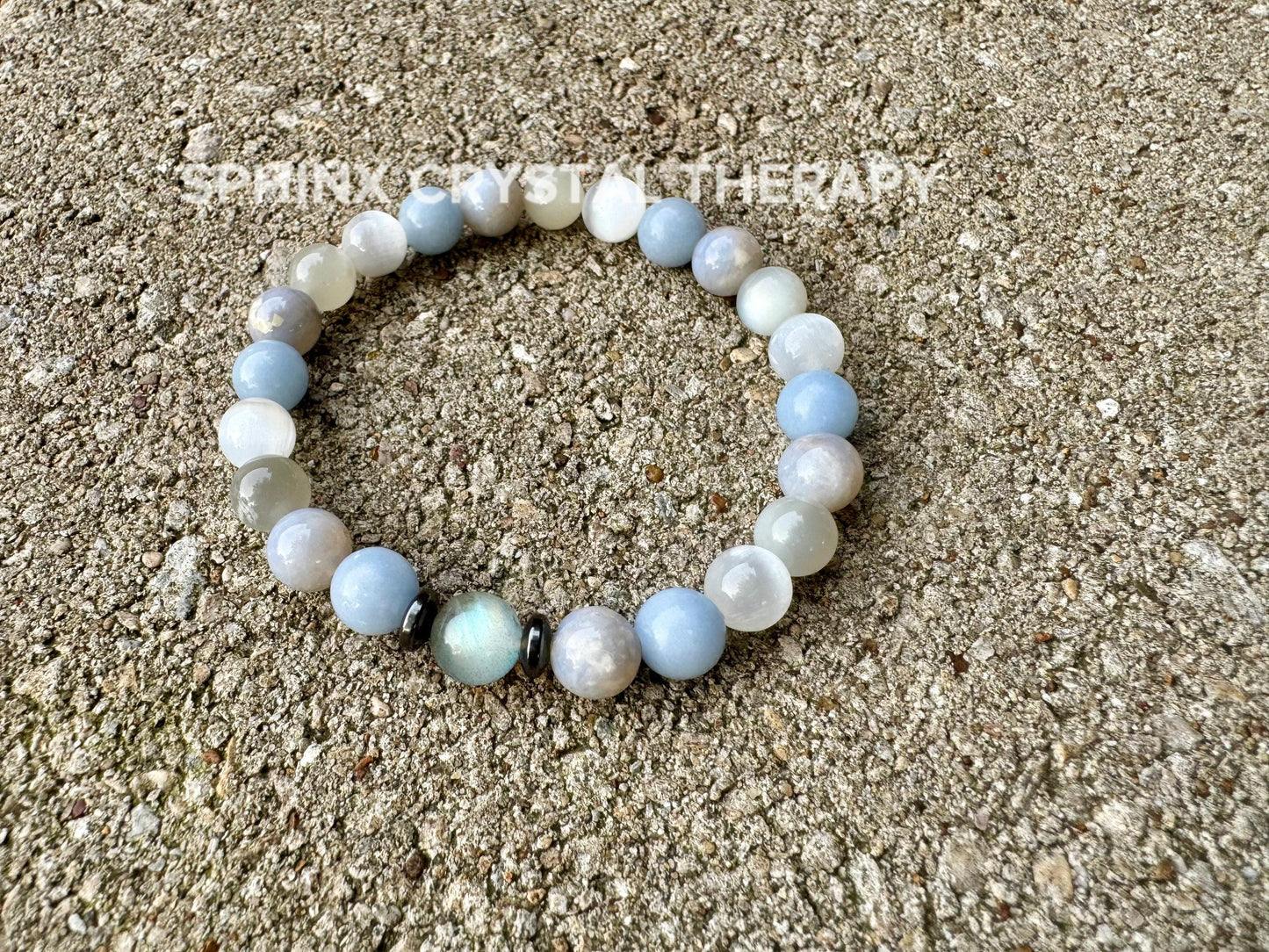 Only One - Emotional Healing - IMPERFECT Stones - Grief Depression Support - RARE Blue Rose Quartz - Moonstone DISCOUNTED Crystal Bracelet 2